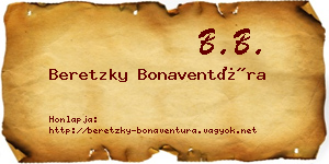 Beretzky Bonaventúra névjegykártya